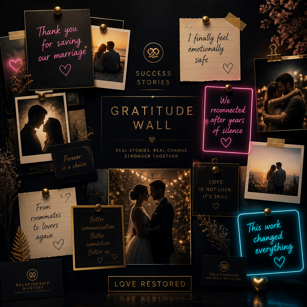 Wall of love stories, gratitude notes, and success stories from the Limitless Love Tribe